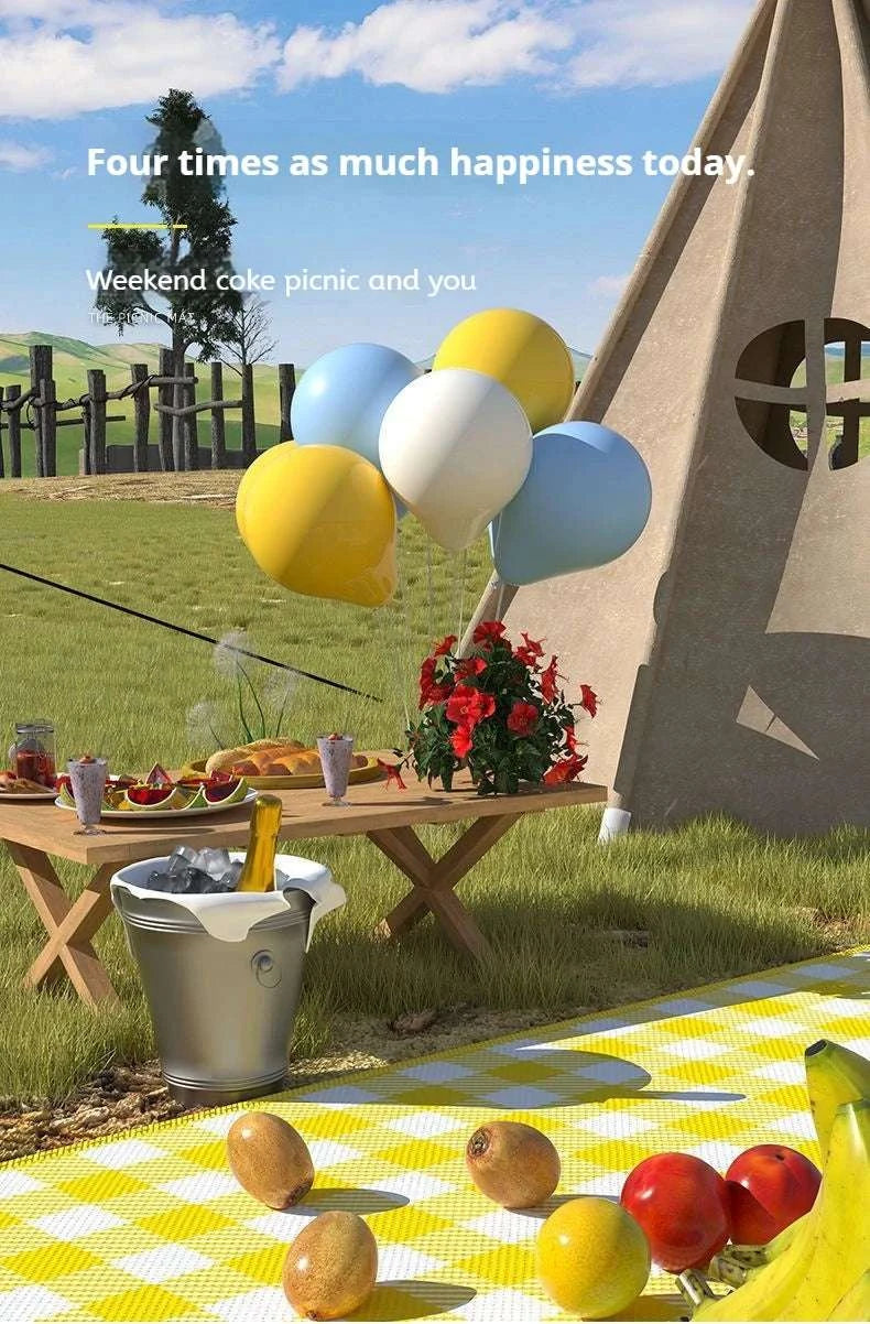 Waterproof Beach Mat Folding Mattress Portable Lightweight Picnic Mat ﻿Large Outdoor Camping Mat Writings On The Wall 