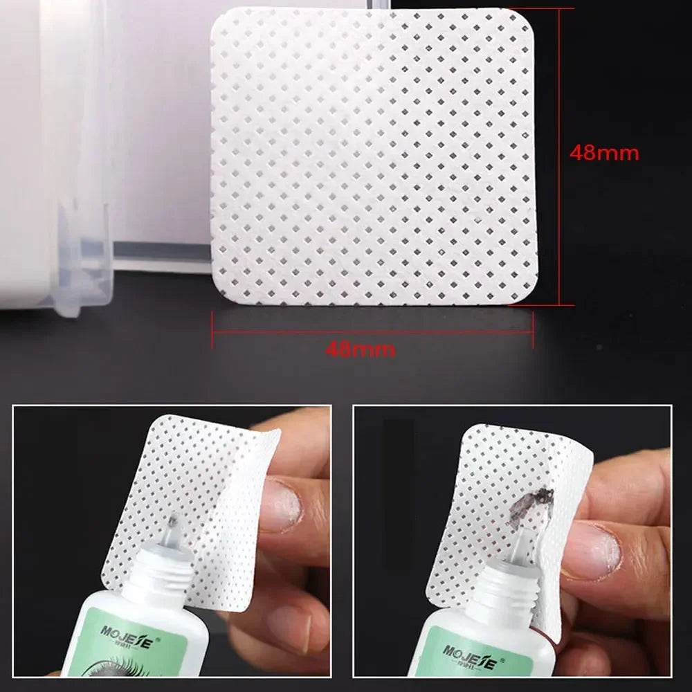 200PCS/Box Disposable Remover Cotton Pad Wipes Nail Polish Eyelashes Glue Cleaner Lint-Free Paper Pad Cleaning Manicure Supplies