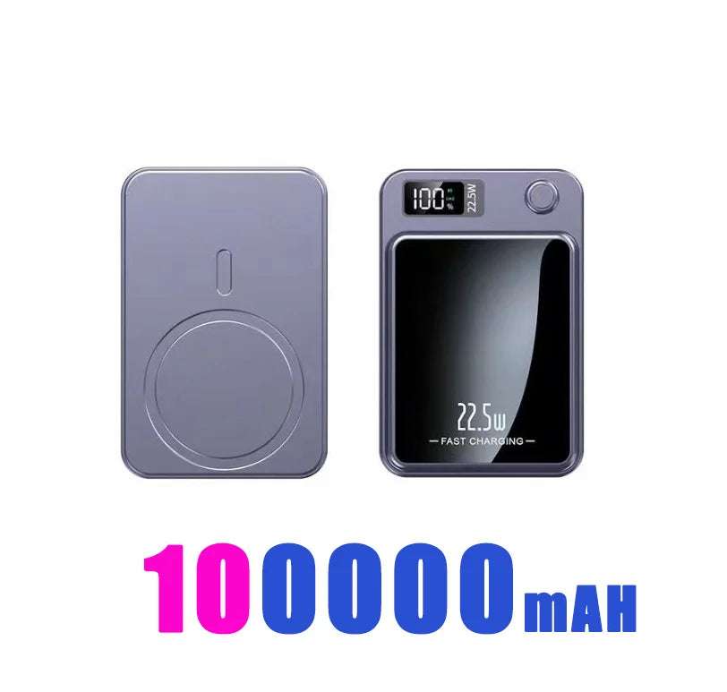 100000mAH Power Bank Magnetic Wireless 22.5W Ultra Capacity Super Fast Charging Magnetic Power Bank For Iphone15 Samsung Xiaomi Writings On The Wall 