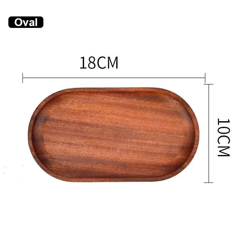 Walnut Wooden Tray Ins Wind Small Wooden Plate Japanese Rectangular Dinner Plate Cake Bread Coffee Tea Solid Wood Plate Tray Writings On The Wall 