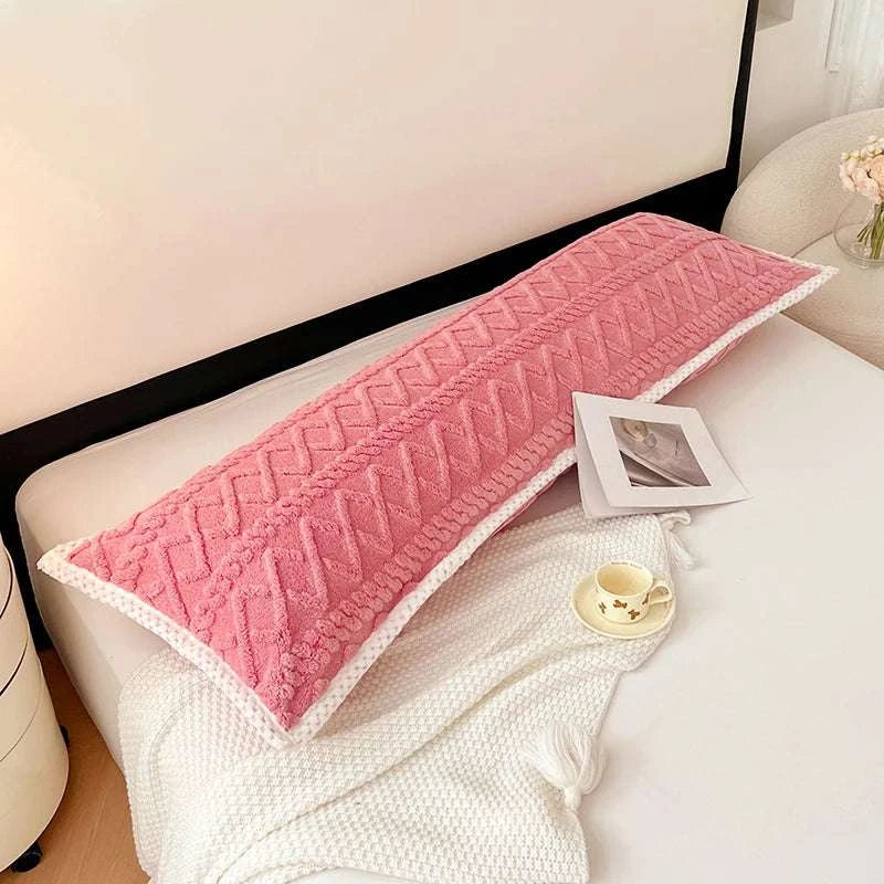 120/150/180cm Long Plush Pillowcase Soft Warm Velvet Bedding Body Pillow Cover Home Decor Large Couple Flannel Pillow Case Writings On The Wall 