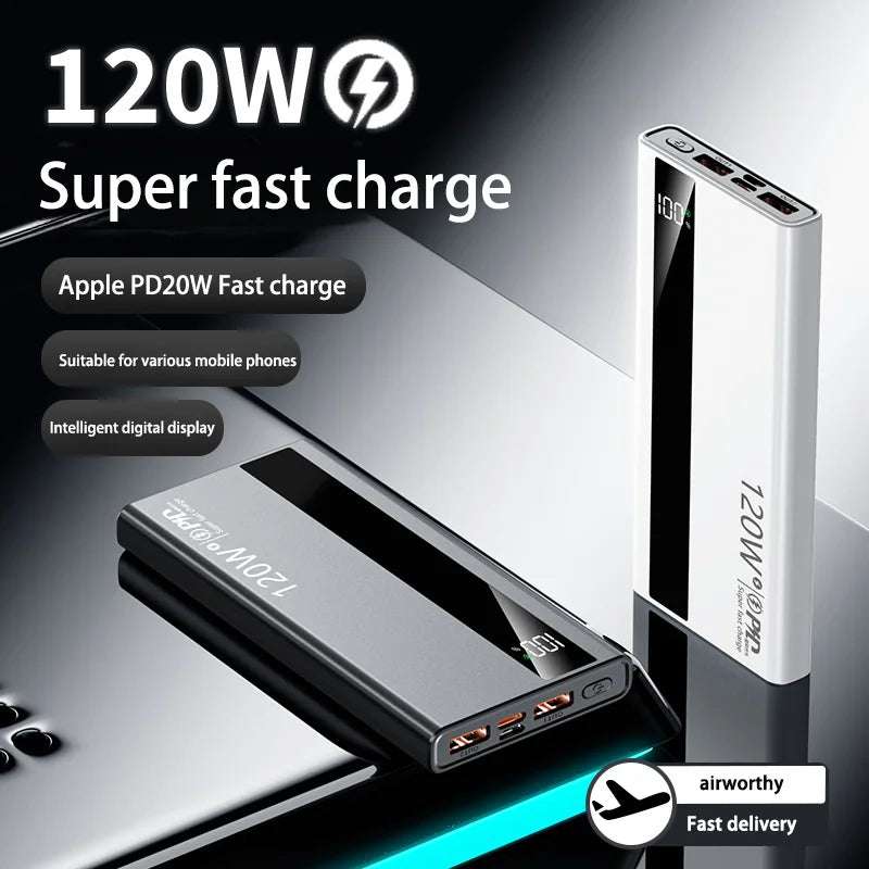 Xiaomi 120W 200000mAh Power Bank High Capacity Digital Display Fast Charging Powerbank Portable Battery Charger For iPhone Writings On The Wall 