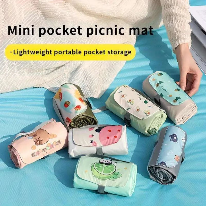 Pocket Size Waterproof Picnic Mat - Mini Foldable Beach Blanket Sand Proof Portable Outdoor Travel Mat Moisture Proof Writings On The Wall 