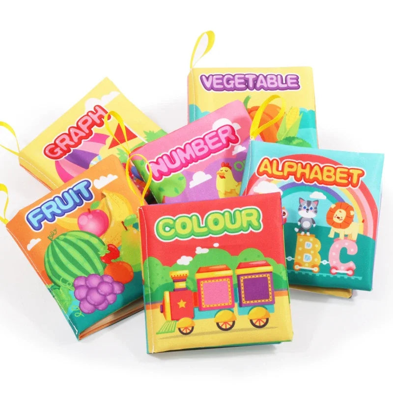 Baby Fabric Books 0-12 Monthes Educational Infant Early Learning Cloth Book Newborn Develop Cognize Reading Puzzle Toys