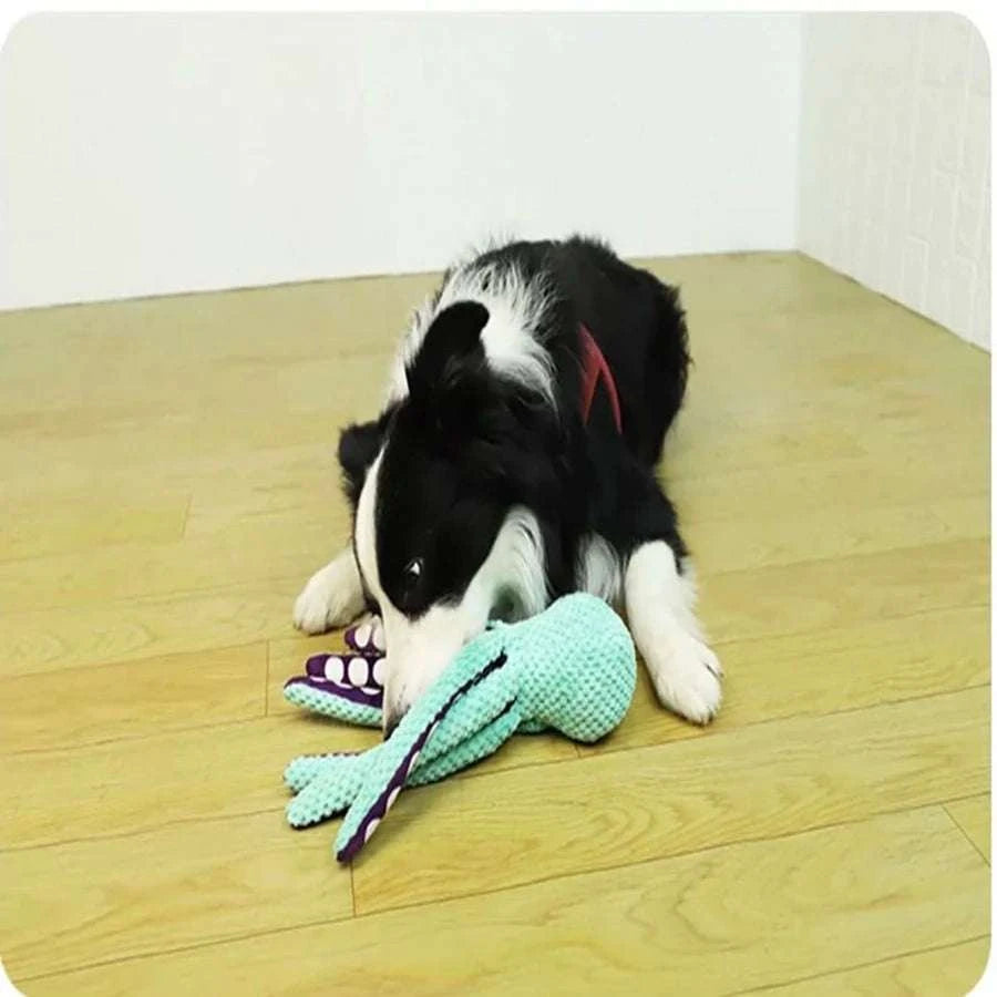 Dog pet plush octopus toy interactive sound anti-demolition home large and small dog boredom companion toy Writings On The Wall 