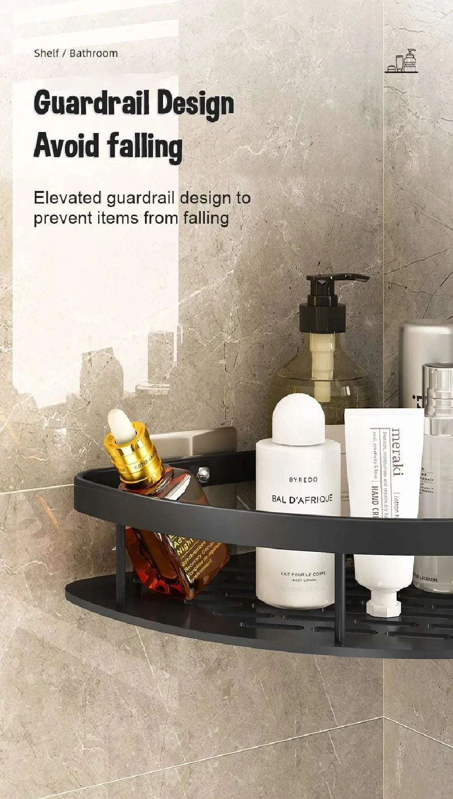 Bathroom Shelves Wall Mounted No Drill Space Aluminum Shower Corner Caddy Storage Shelf Kitchen Organizer Rack Floating Shelf Writings On The Wall 