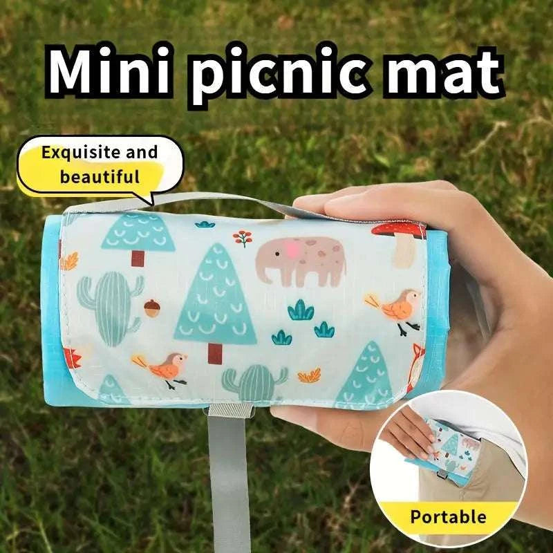 Pocket Size Waterproof Picnic Mat - Mini Foldable Beach Blanket Sand Proof Portable Outdoor Travel Mat Moisture Proof Writings On The Wall 