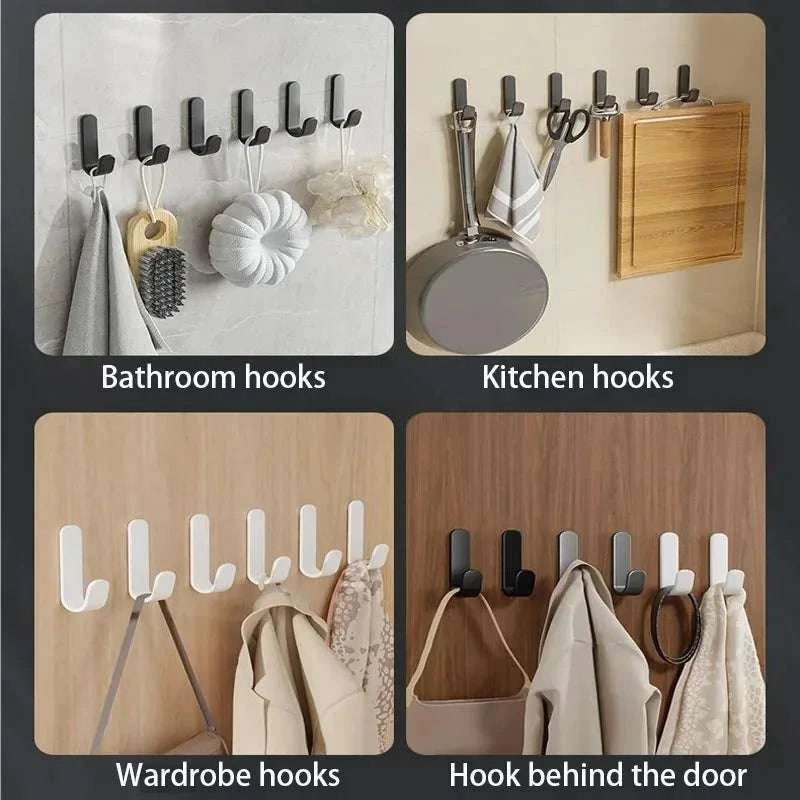 Self Adhesive Strong Wall Organizer Hook Behinddoor Key Cloth Hanger Hook Bathroom Robe Towel Holder Rack Kitchen Home Organizer Writings On The Wall 