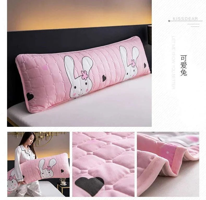 Solid Color Quilted Design Long Pillowcase Bedding Body Pillow Cover Pillow Case For Healthy Standard 48*120cm/48*150cm/48*180cm Writings On The Wall 