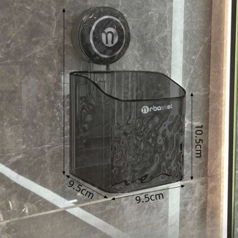 Shower Suction Cup Shelf Basket Light Glacier Pattern One Second Installation bathroom Organizer Storage Rotating to Suck Remove Writings On The Wall 