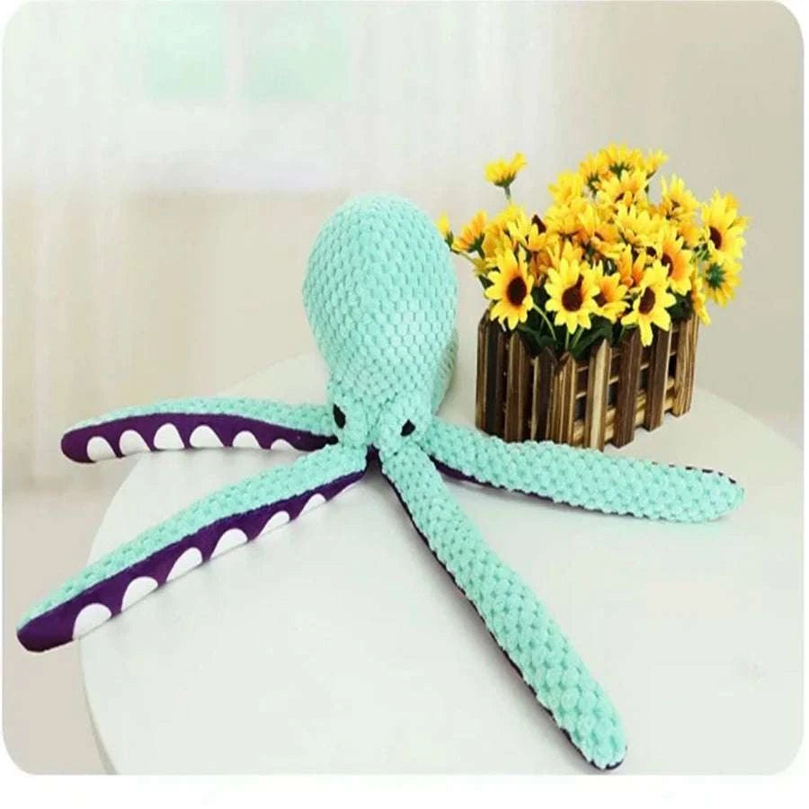 Dog pet plush octopus toy interactive sound anti-demolition home large and small dog boredom companion toy Writings On The Wall 