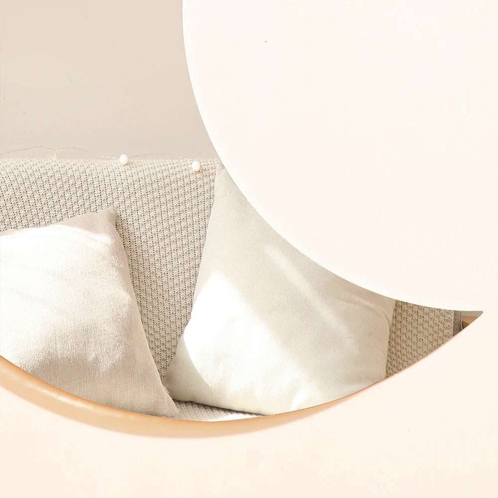 Gold Moon Mirror Acrylic Makeup Mirror Hanging Decorative Mirrors for Wall Bedroom Living Room Bathroom Apartment Home Decor Writings On The Wall 