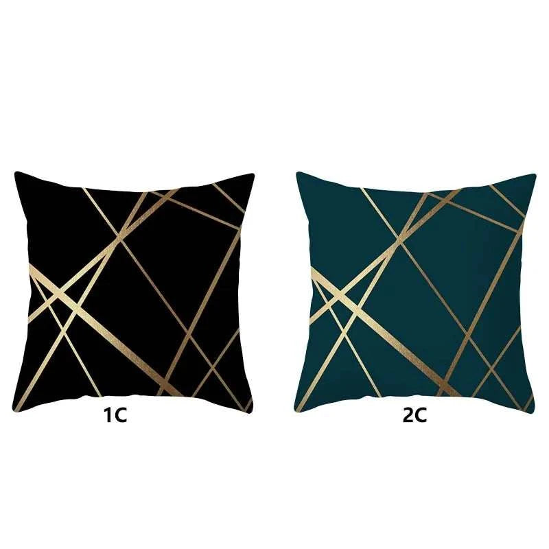 Geometric Abstraction Line printing Pillowcase Black green Cushion Cover Sofa Bedside Throw Pillowcover 45x45cm Home Decor Writings On The Wall 