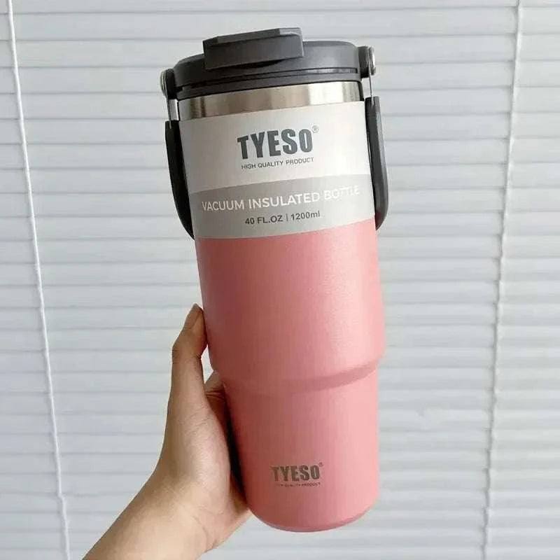 Tyeso Stainless Steel Coffee Cup Cold And Hot Double-layer Insulated Cup Tumbler Thermo Water Bottle Car Travel Mug Vacuum Cup Writings On The Wall 