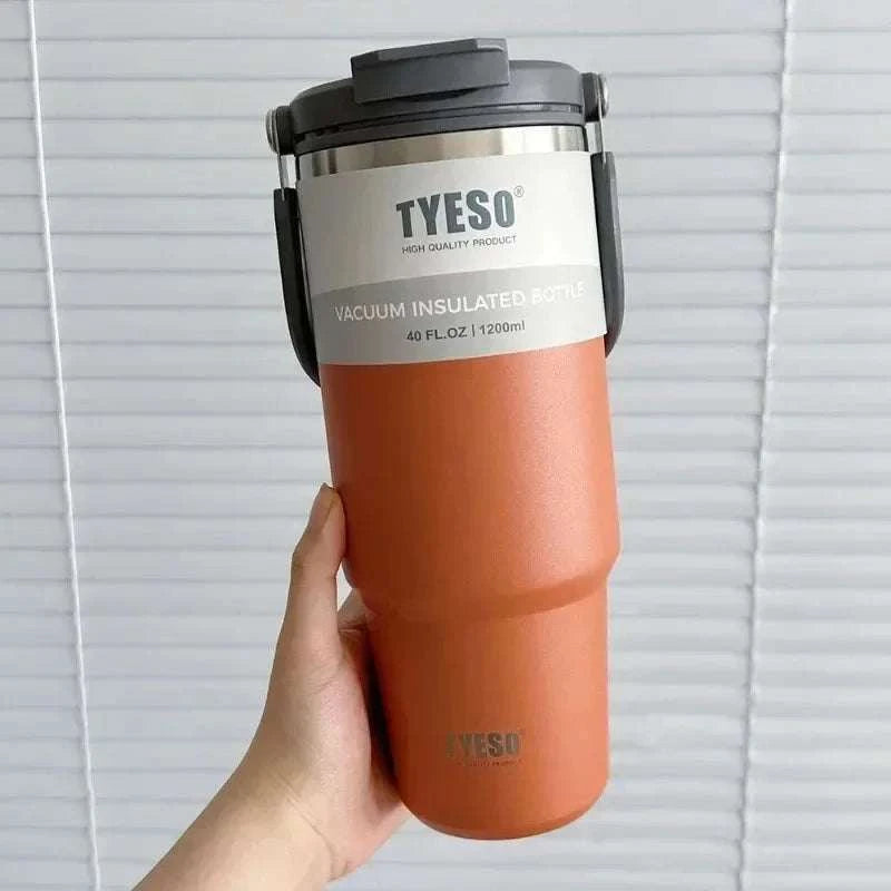 Tyeso Stainless Steel Coffee Cup Cold And Hot Double-layer Insulated Cup Tumbler Thermo Water Bottle Car Travel Mug Vacuum Cup Writings On The Wall 