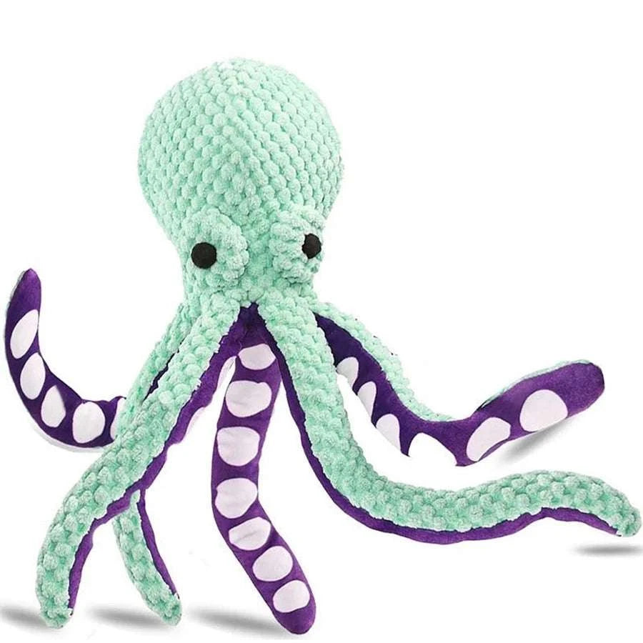 Dog pet plush octopus toy interactive sound anti-demolition home large and small dog boredom companion toy Writings On The Wall 