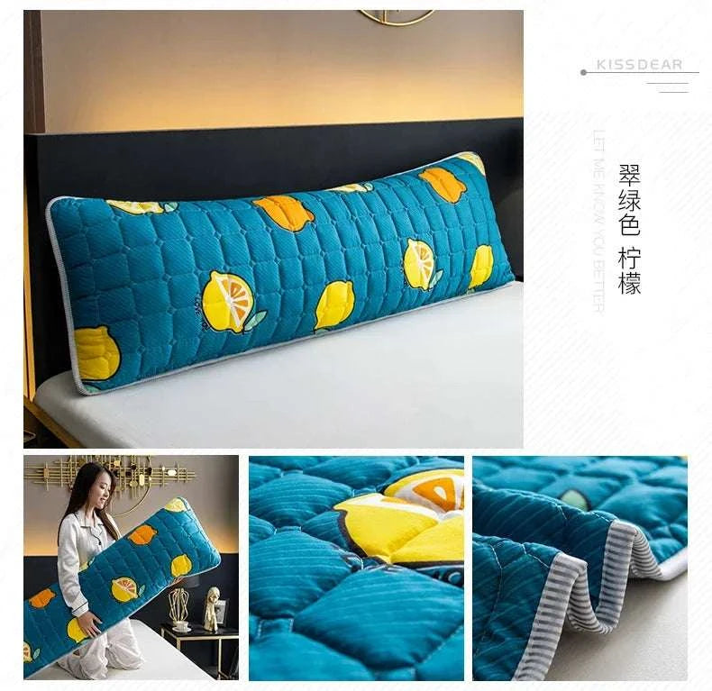 Solid Color Quilted Design Long Pillowcase Bedding Body Pillow Cover Pillow Case For Healthy Standard 48*120cm/48*150cm/48*180cm Writings On The Wall 