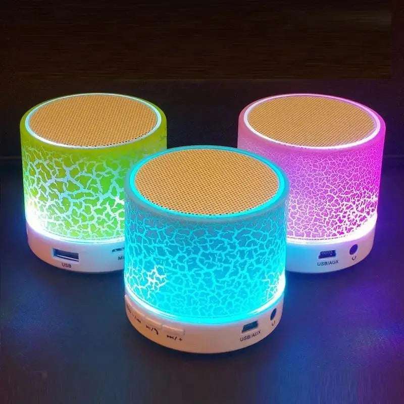 Mini Bluetooth Speaker Wireless Loudspeaker Crack LED SD Card USB Subwoofer Portable MP3 Music Sound Column for PC Mobile Phone Writings On The Wall 