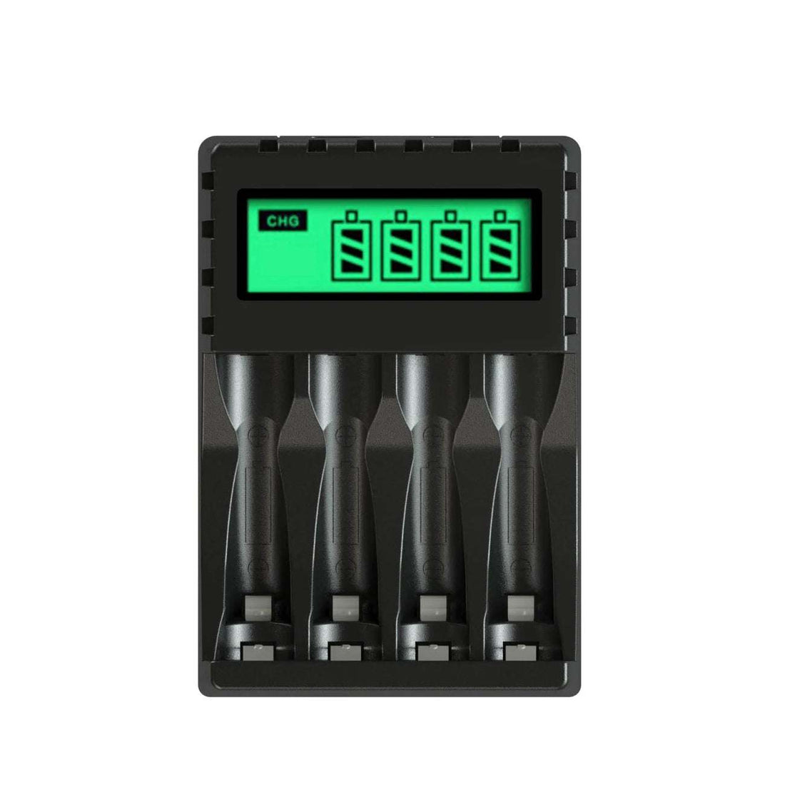 4 Slots Inteligent LCD Display Battery Charger Suitable for 1.2V AAAVAA Ni-Cd/Ni-Mh Rechargeable Battery Fast Charging Durable Writings On The Wall 