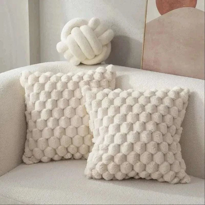 1pcs Pineapple Grid Turtle Pattern 3D Soft Plush Throw Pillowcase,Cream White For Living Room Sofa Bedroom Home Room Decor Writings On The Wall 