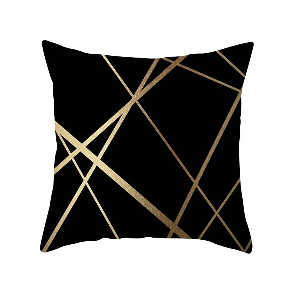 Geometric Abstraction Line printing Pillowcase Black green Cushion Cover Sofa Bedside Throw Pillowcover 45x45cm Home Decor Writings On The Wall 