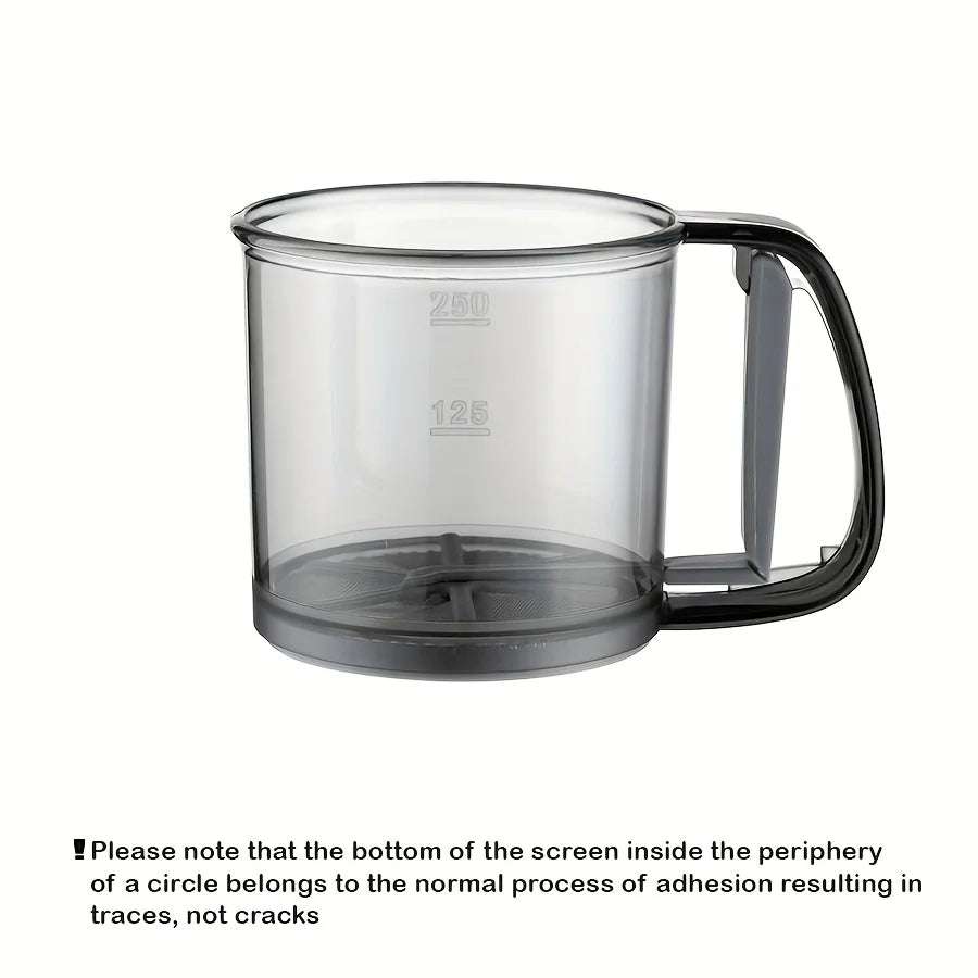 Semi-Automatic Flour Sifter With Hand Press Design Transparent Flour Sieve Non-stick Baking Tools Kitchen Gadgets Accessories Writings On The Wall 