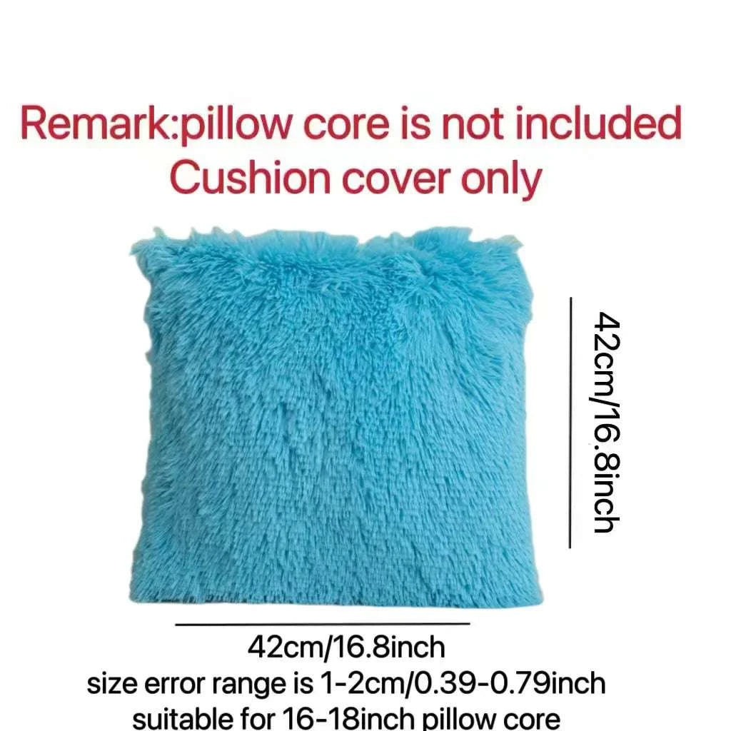 Pack of 2 Luxury Faux Fur Throw Pillow Cover Deluxe Decorative Plush Pillow Case Cushion Cover for Sofa Bedroom （no pillowcore） Writings On The Wall 