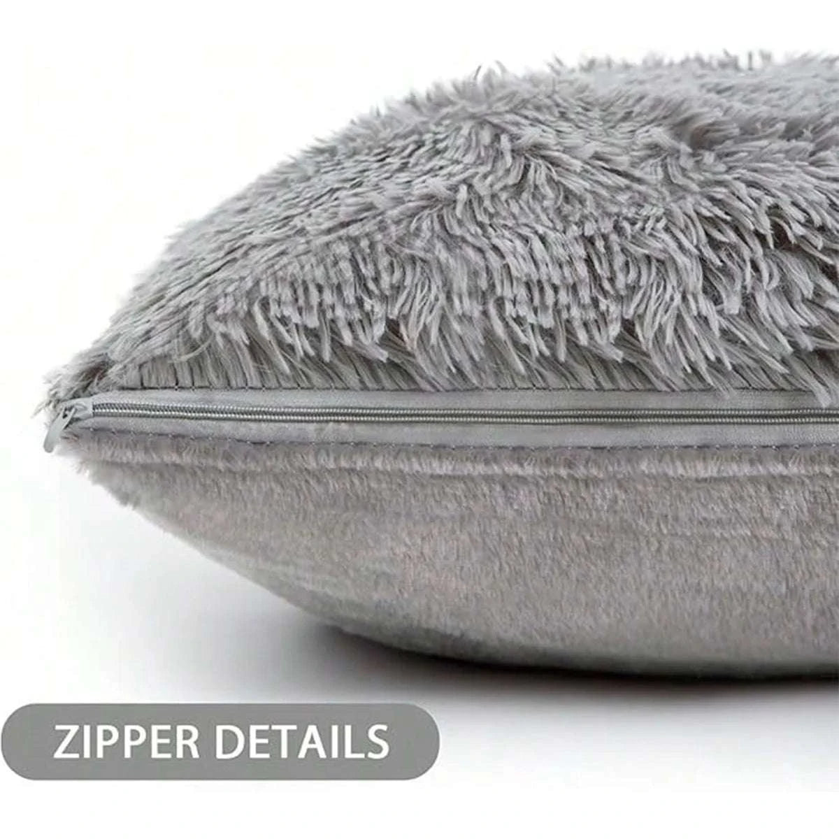 Pack of 2 Luxury Faux Fur Throw Pillow Cover Deluxe Decorative Plush Pillow Case Cushion Cover for Sofa Bedroom （no pillowcore） Writings On The Wall 