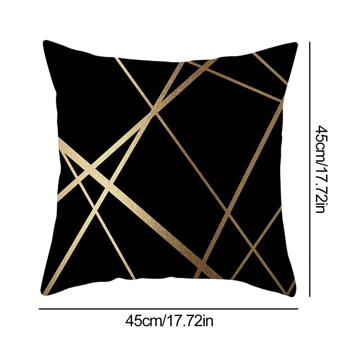 Fashion Design Velvet Cushion Cover 45x45cm Home Decor Golden Line Sofa Pillow Cover Home Pillowcase Writings On The Wall 
