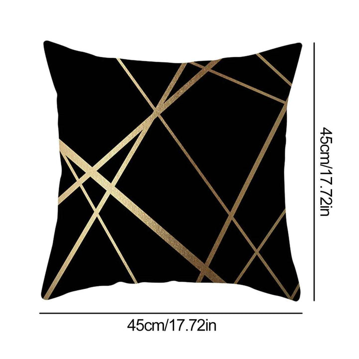 Fashion Design Velvet Cushion Cover 45x45cm Home Decor Golden Line Sofa Pillow Cover Home Pillowcase Writings On The Wall 