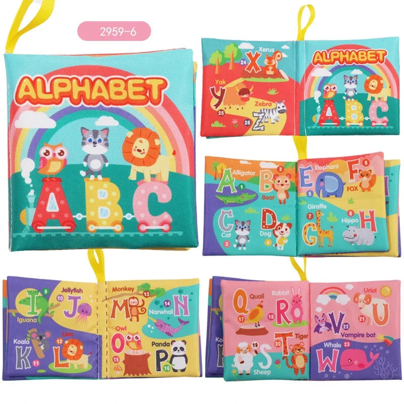 Baby Fabric Books 0-12 Monthes Educational Infant Early Learning Cloth Book Newborn Develop Cognize Reading Puzzle Toys