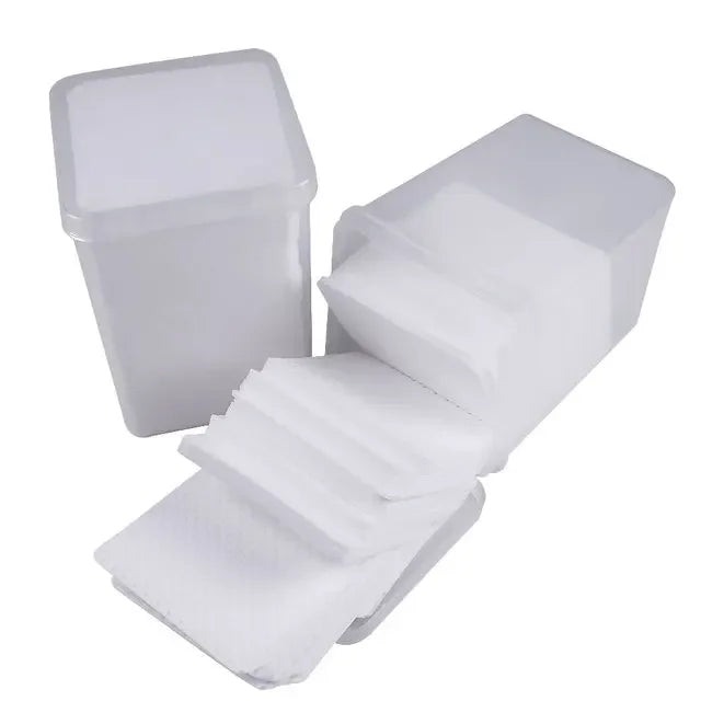 200PCS/Box Disposable Remover Cotton Pad Wipes Nail Polish Eyelashes Glue Cleaner Lint-Free Paper Pad Cleaning Manicure Supplies