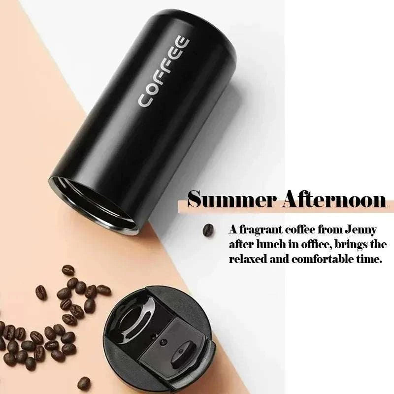 High Quality 304 Stainless Steel Travel Coffee Mug 400ML Double Wall Insulated Leak Proof Cup for Home Office Christmas Present Writings On The Wall 