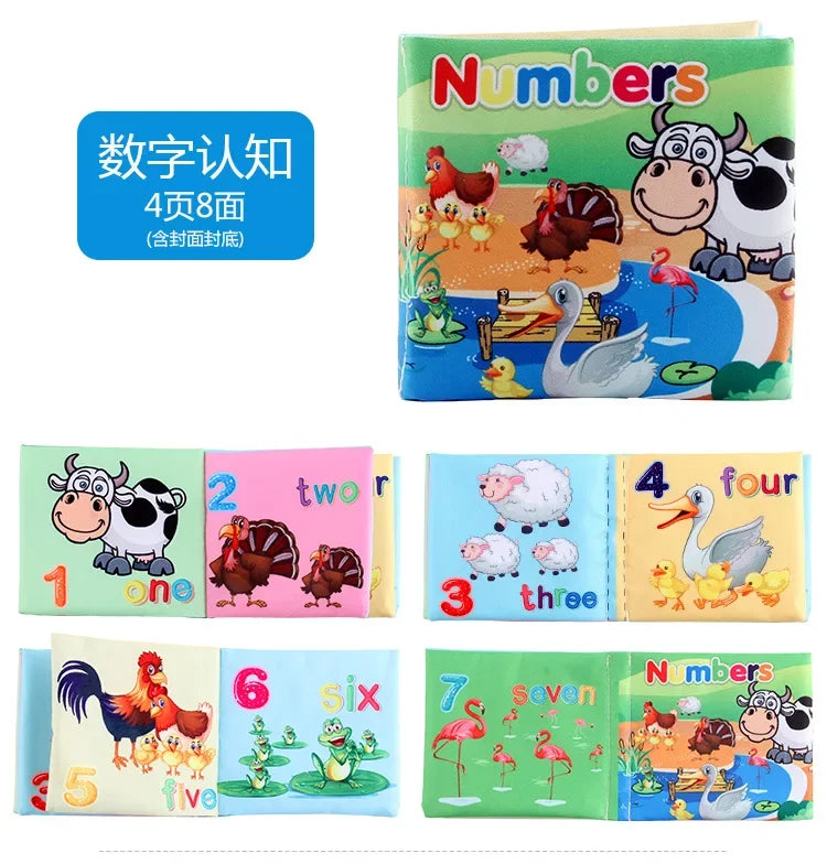 Baby Fabric Books 0-12 Monthes Educational Infant Early Learning Cloth Book Newborn Develop Cognize Reading Puzzle Toys