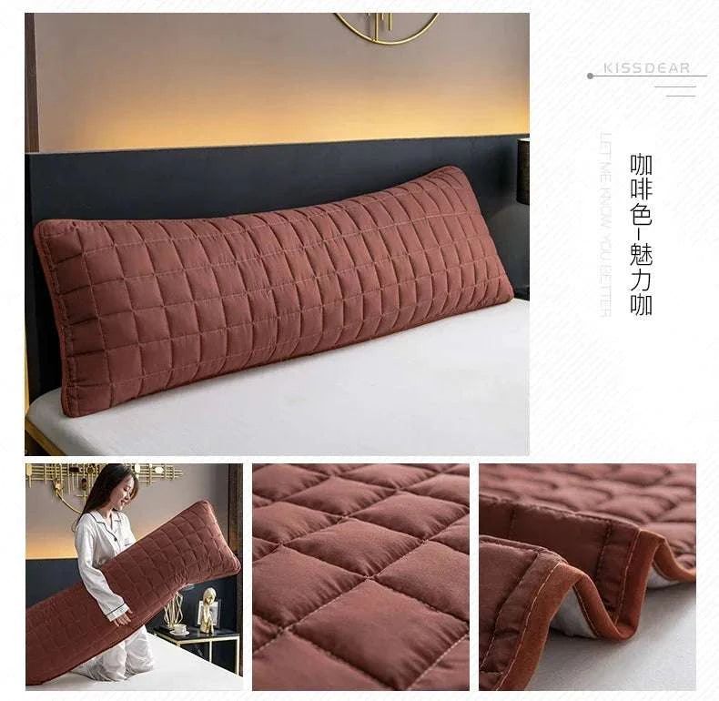 Solid Color Quilted Design Long Pillowcase Bedding Body Pillow Cover Pillow Case For Healthy Standard 48*120cm/48*150cm/48*180cm Writings On The Wall 