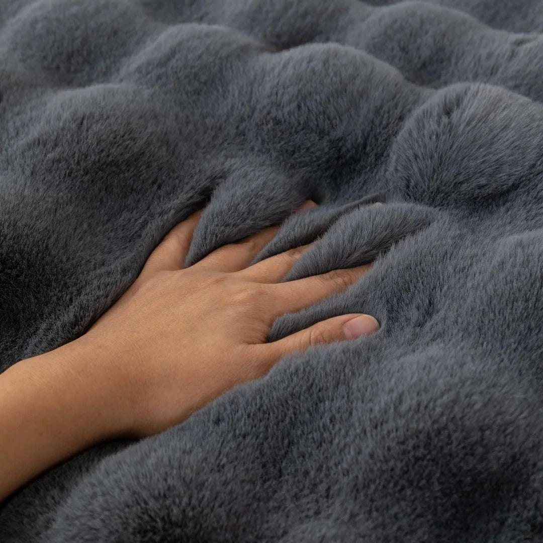 Thicken Imitation Rabbit Fur Plush Sofa Slipcover Non-slip Soft Sofa Towel Couch Cushion For Living Room Modern Home Decor Writings On The Wall 