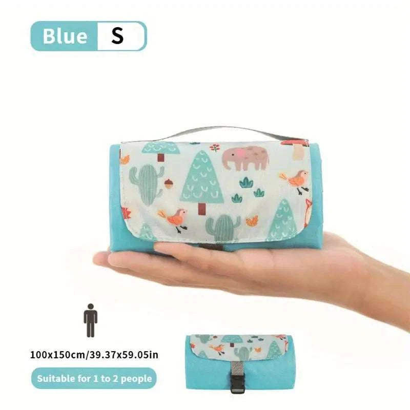 Pocket Size Waterproof Picnic Mat - Mini Foldable Beach Blanket Sand Proof Portable Outdoor Travel Mat Moisture Proof Writings On The Wall 