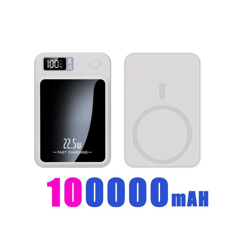 100000mAH Power Bank Magnetic Wireless 22.5W Ultra Capacity Super Fast Charging Magnetic Power Bank For Iphone15 Samsung Xiaomi Writings On The Wall 