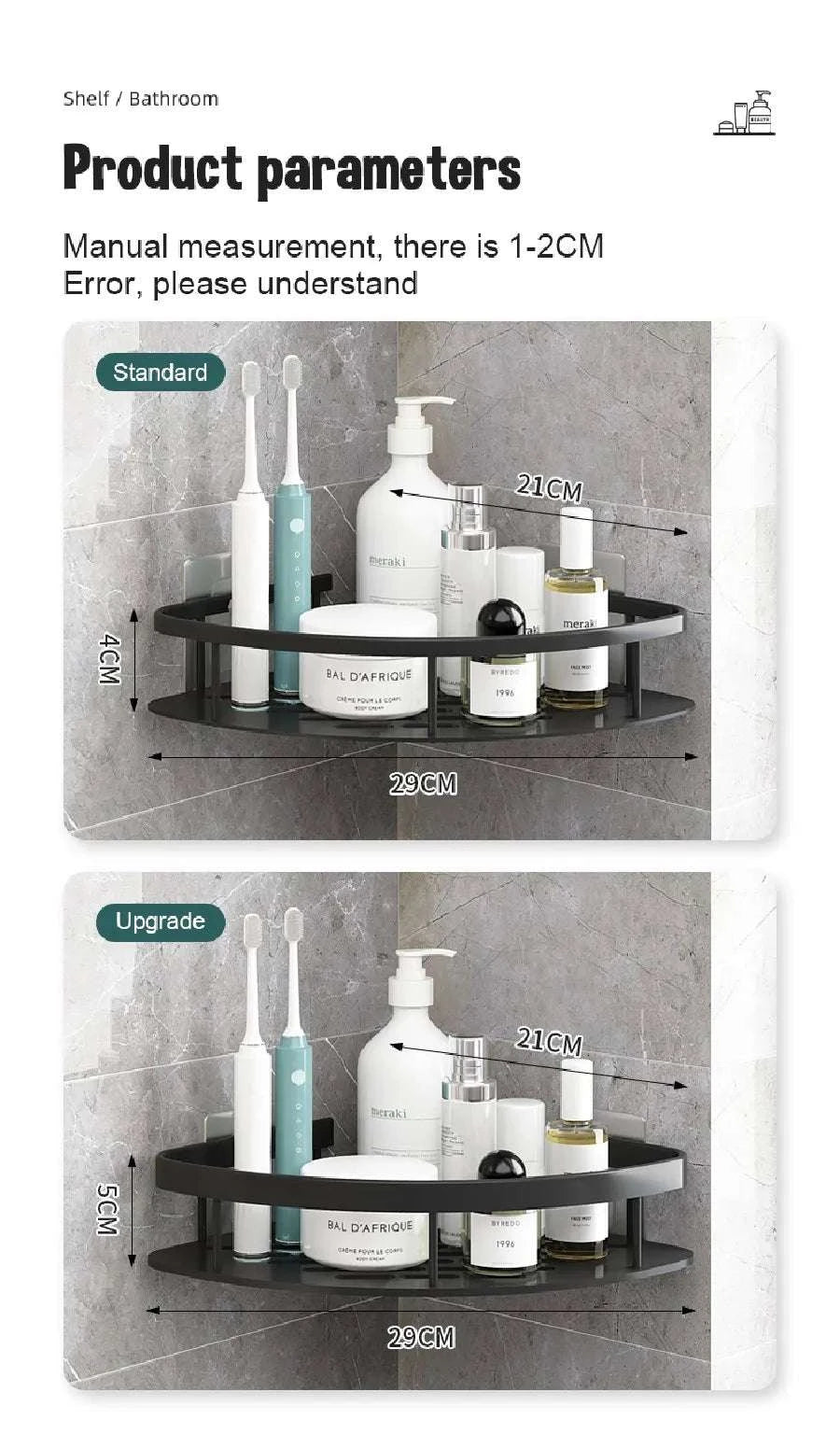 Bathroom Shelves Wall Mounted No Drill Space Aluminum Shower Corner Caddy Storage Shelf Kitchen Organizer Rack Floating Shelf Writings On The Wall 