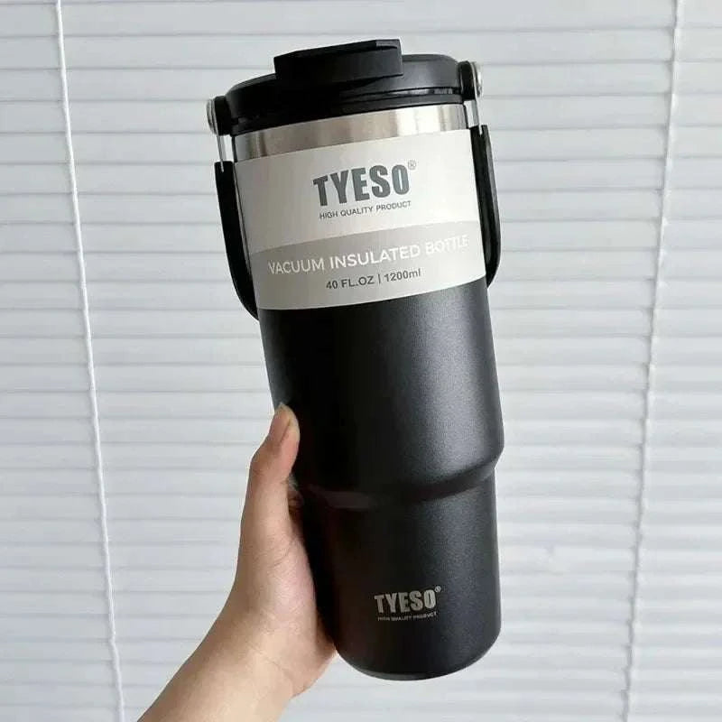 Tyeso Stainless Steel Coffee Cup Cold And Hot Double-layer Insulated Cup Tumbler Thermo Water Bottle Car Travel Mug Vacuum Cup Writings On The Wall 