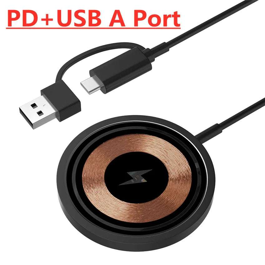 100W Magnetic Wireless Charger Pad Phone Chargers For iPhone 15 14 13 Pro Max Airpods Portable Macsafe PD Fast Charging Station Writings On The Wall 