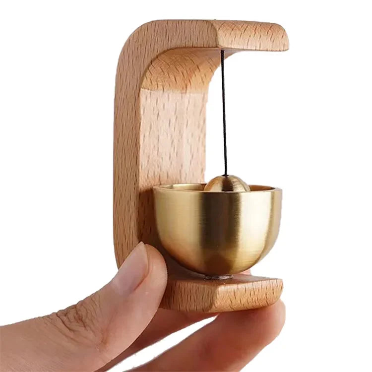 Dopamine Wind-bell Magnetic Inhalation Home Wind-bell Beech Car Into The Door To Remind The Bell Copper Bell Walnut Copper Ornam