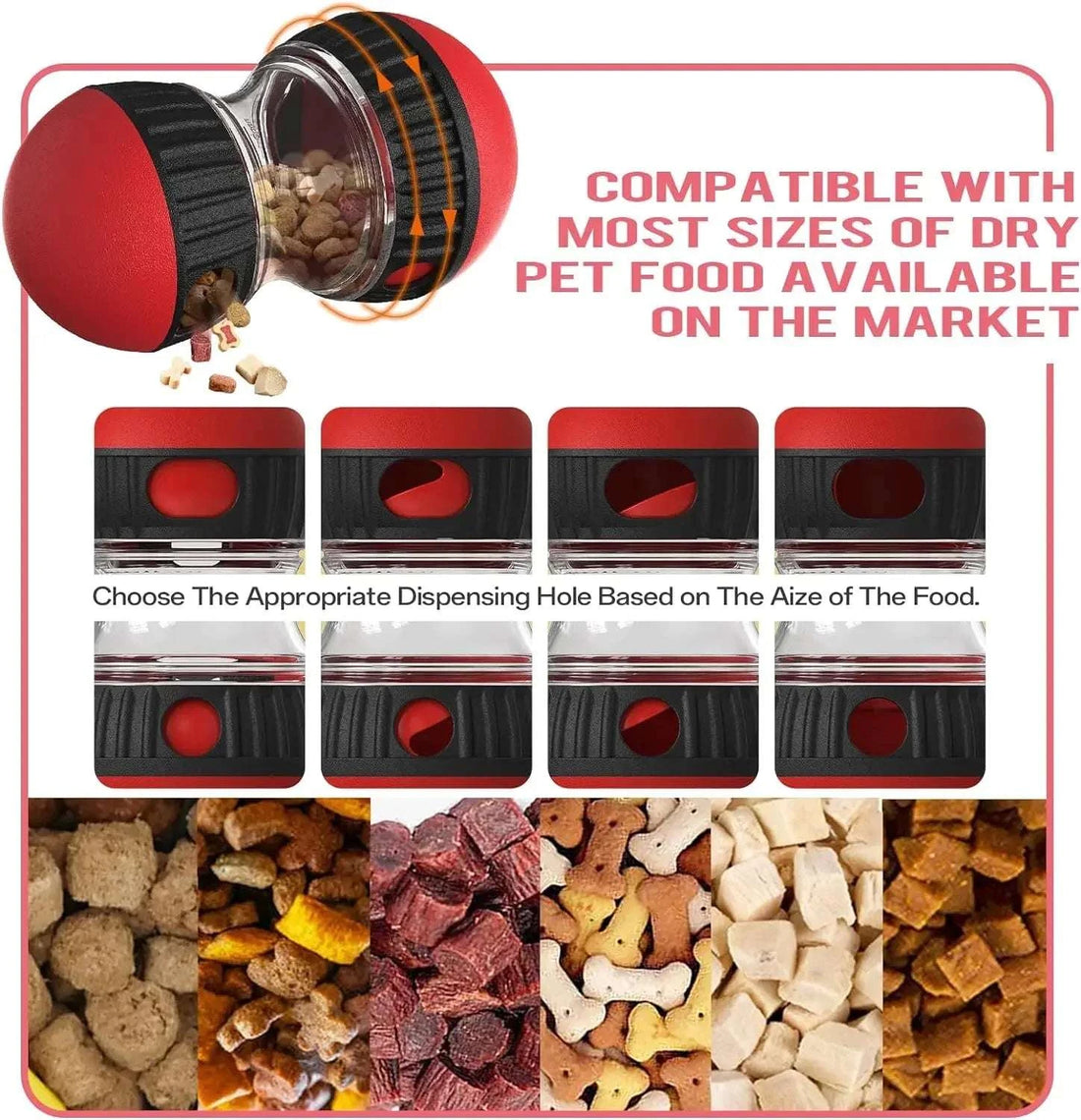 Dog Puzzle Toy Elliptical Track Rolling Increase Intelligence Ball Leaky Food Develop Good Habits Durable Interactive Pet Toys Writings On The Wall 