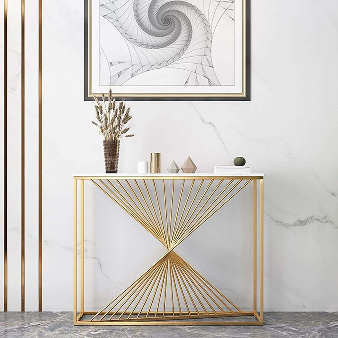 Side Console Table - Style 3 Writings On The Wall Console Table