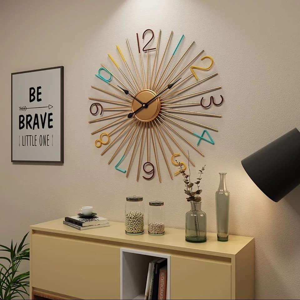 Spikes Wall Clock Writings On The Wall Metal Wall Clock