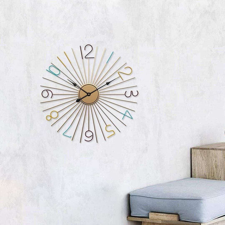 Spikes Wall Clock Writings On The Wall Metal Wall Clock