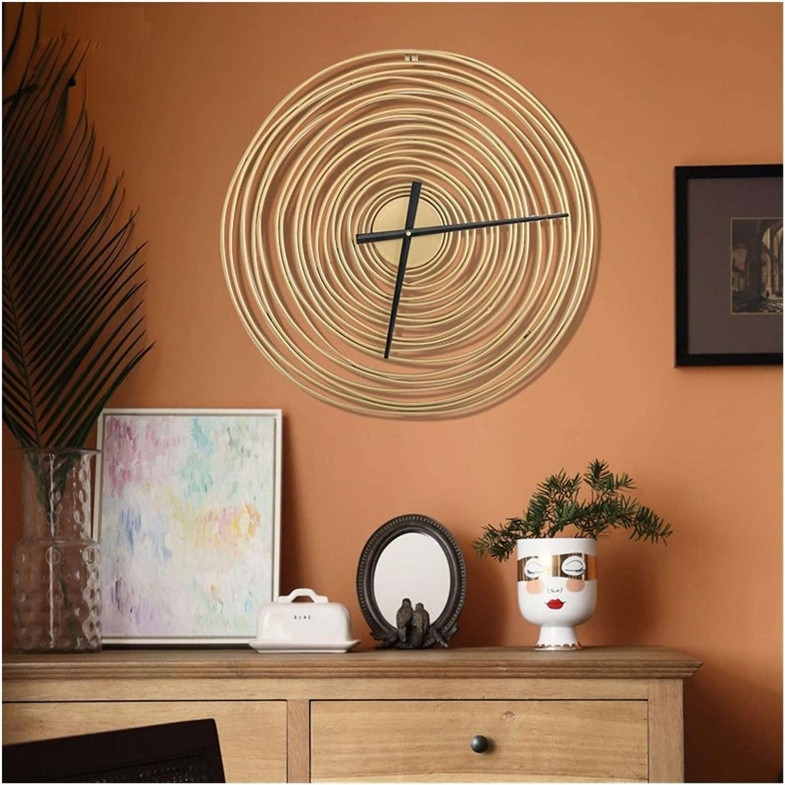 Spiral Wall Clock Writings On The Wall Metal Wall Clock