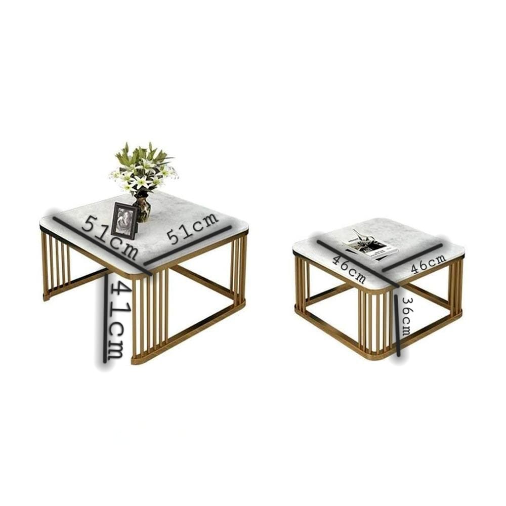 Square Nesting Coffee Table - Set of 2 Writings On The Wall Coffee Tables