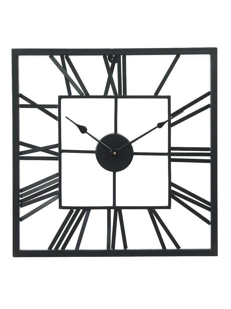 Square Roman Numbers Designer Wall Clock Writings On The Wall Metal Wall Clock