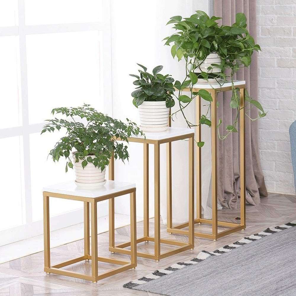 Square Top Pot Planter Stand - Set of 3 Writings On The Wall bestseller